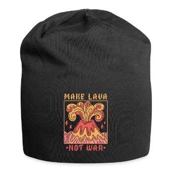 Macht Lava nicht Krieg Geologie Vulkanologie Vulka - Jersey-Beanie - Schwarz - Vorne