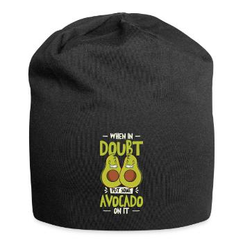 Keto Avocado Frucht Ketogene Ernährung Diätetiker - Jersey-Beanie - Schwarz - Vorne