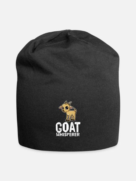 Funny Goat Lover Goat Whisperer - Jersey Beanie - black