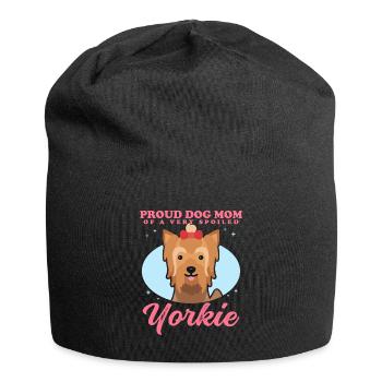 Yorkshire Terrier Maman Yorkie Chien Propriétaire Cadeau - Bonnet en jersey - noir - Devant