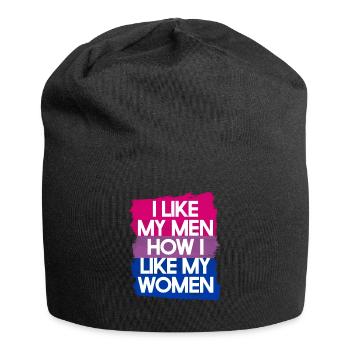 LGBT Rainbow Gay Pride Homo Lesbian Gay - Jersey Beanie - black - Front
