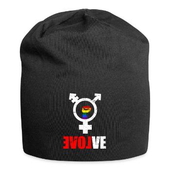 LGBT Rainbow Gay Pride Homo Lesbian Gay - Jersey Beanie - black - Front