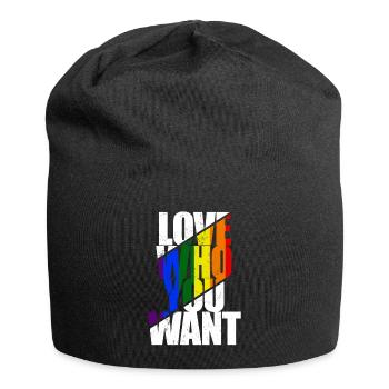LGBT Rainbow Gay Pride Homo Lesbian Gay - Jersey Beanie - black - Front