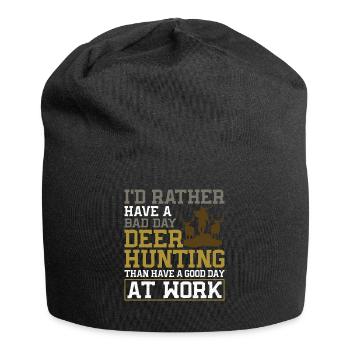 Chasseur de cerfs buck J’aurais - Bonnet en jersey - noir - Devant