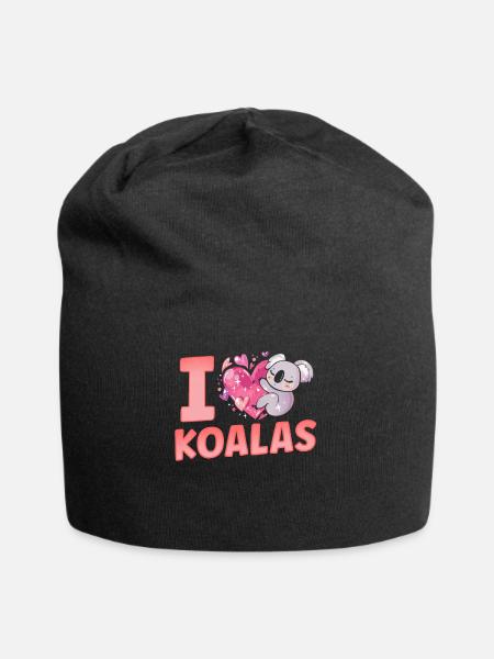 Ich Liebe Koalas Süß Koala Tier Koalabär - Jersey-Beanie - Schwarz