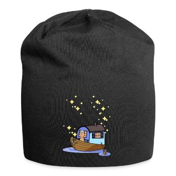 Ahoi Bateau à rames Bateau à aubes Voilier Maritime - Bonnet en jersey - noir - Devant