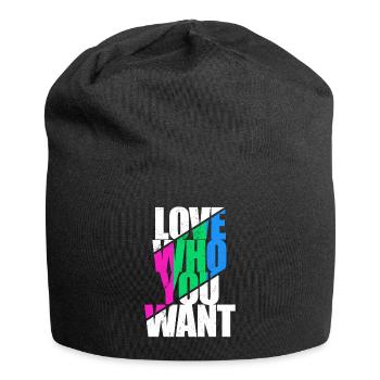 LGBT Rainbow Gay Pride Homo Lesbian Gay - Jersey Beanie - black - Front