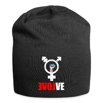 LGBT Rainbow Gay Pride Homo Lesbian Gay - Jersey Beanie - black - Front