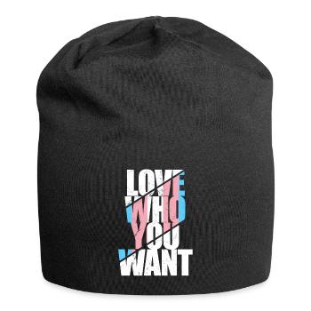 LGBT Rainbow Gay Pride Homo Lesbian Gay - Jersey Beanie - black - Front