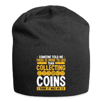 Coin Collecting Humor It was my Ex Funny Collector - Jersey-Beanie - Schwarz - Vorne
