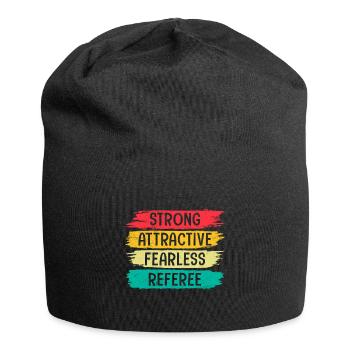 Strong Attractive Fearless Referee - Jersey Beanie - black - Front