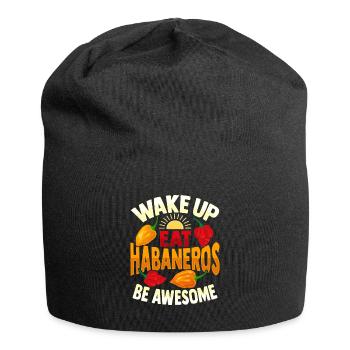 Habanero rote Paprika Scoville Chili-Liebhaber - Jersey-Beanie - Schwarz - Vorne