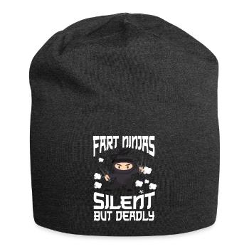 Ninja Ninjutsu Judo Katana Kids Shuriken Warrior - Jersey Beanie - charcoal grey - Front