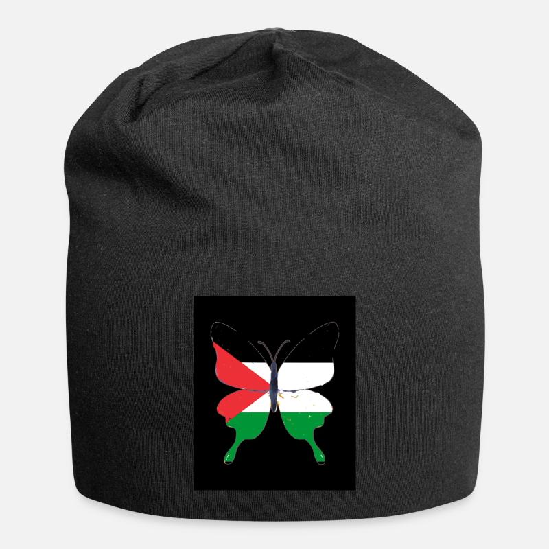 Palästina - Jersey-Beanie - Schwarz