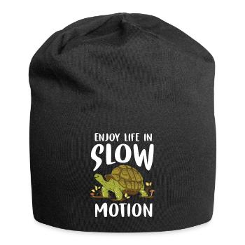 Turtle Relaxed Chill Sea Ocean Beach - Jersey Beanie - black - Front