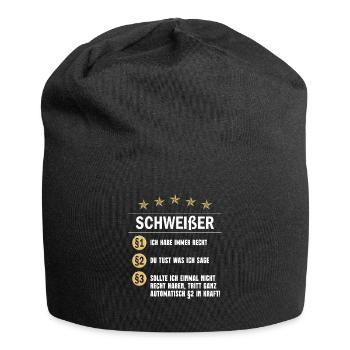 Schweißer Paragraph Ich habe immer Recht - Jersey-Beanie - Schwarz - Vorne