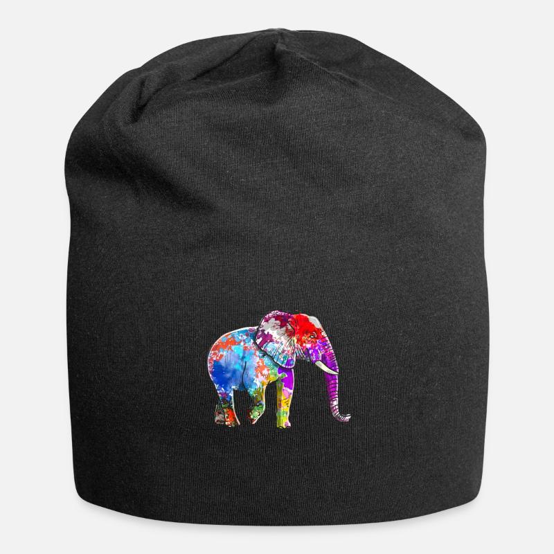 Éléphant - Bonnet en jersey - noir