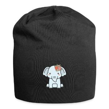 Elephant Elephant Elephant Proboscis Zoo Circus - Jersey Beanie - black - Front