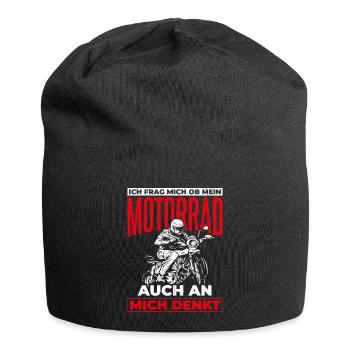 Motorrad Biker Motorradfahrer Spruch Motorrad Gesc - Jersey-Beanie - Schwarz - Vorne