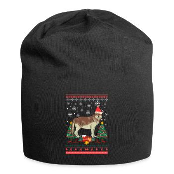 Wolf Ugly Cadeau de Noël Noël Noël - Bonnet en jersey - noir - Devant
