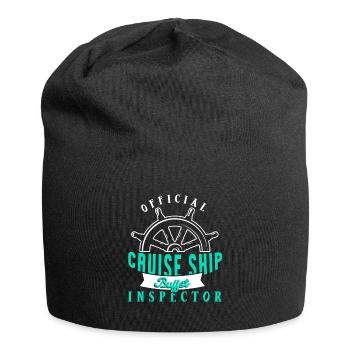 Lustiges Kreuzfahrtschiff Buffet Inspektor - Jersey-Beanie - Schwarz - Vorne