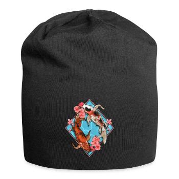 Fleur de cerisier Japon Koin Carpe Poisson Koi Poisson - Bonnet en jersey - noir - Devant