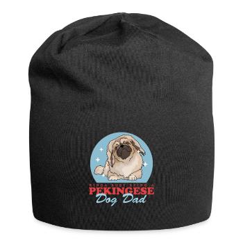 Pekingese Dad Pekinese Dog Owner Gift - Jersey Beanie - black - Front