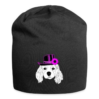 Fantasy Dog Head Gentleman Chapeau Mister Dog Kids - Bonnet en jersey - noir - Devant
