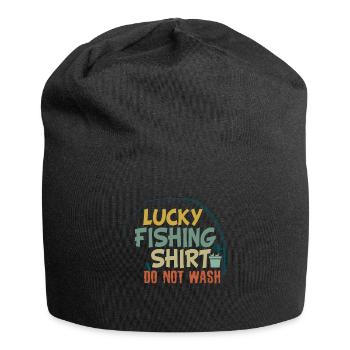 C’est ma chemise de pêche heureuse. Laver - Bonnet en jersey - noir - Devant
