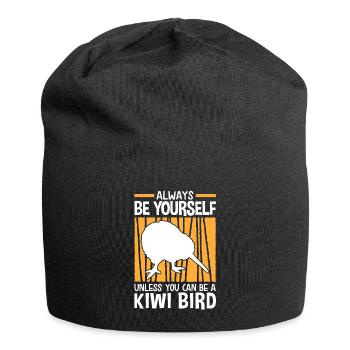 Sei ein Kiwi Vogel Neuseeland Schnepfenstrauß - Jersey-Beanie - Schwarz - Vorne