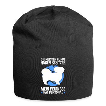 Mein Pekinese hat Personal Peking-Palasthund - Jersey-Beanie - Schwarz - Vorne