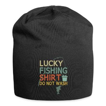 Dies Ist Mein Glückliches Fischereihemd, Waschen - Jersey-Beanie - Schwarz - Vorne
