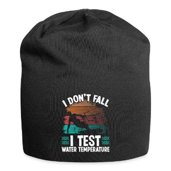 Kitesurfer I don't Fall Humor Funny KitebaorderKite - Jersey Beanie - black - Front