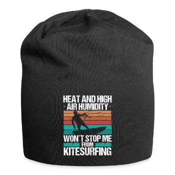 Kiteboarding Heat Funny Kiteboarder Kitesurfer - Jersey-Beanie - Schwarz - Vorne