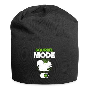 Mode écureuil sur écureuil, drôle - Bonnet en jersey - noir - Devant