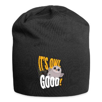 Eule Its Owl Good Eulen Vögel - Jersey-Beanie - Schwarz - Vorne