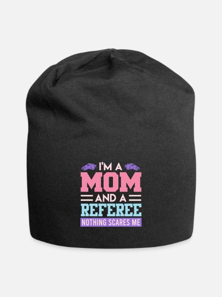 Maman et arbitre - Bonnet en jersey - noir