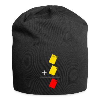 Schiedsrichter Mathematik Gelbe Karte rote Karte - Jersey-Beanie - Schwarz - Vorne