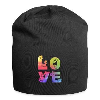 Squirrel Love Squirrels Cute Squirrel - Jersey Beanie - black - Front