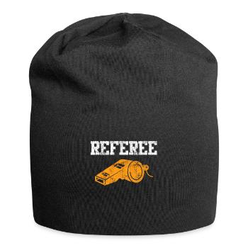 Schiedsrichter Pfeife Schiri - Jersey-Beanie - Schwarz - Vorne