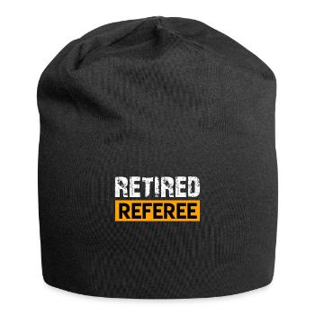 Schiedsrichter in Rente Rentner Schiedsrichter - Jersey-Beanie - Schwarz - Vorne
