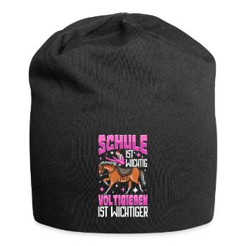 Voltigieren - Jersey-Beanie - Schwarz - Vorne