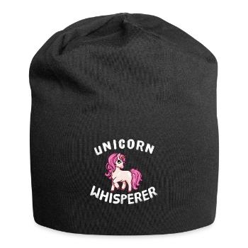 Funny Unicorn Lover Unicorn Whisperer - Jersey Beanie - black - Front