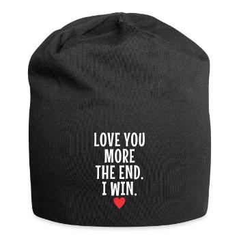 Je t’aime plus à la fin je gagne la Saint-Valentin - Bonnet en jersey - noir - Devant