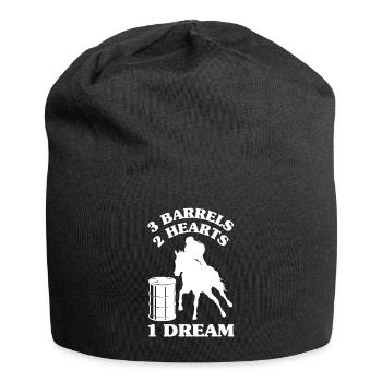 Lustige Pferderennen Pferderennen Geschenkidee - Jersey-Beanie - Schwarz - Vorne