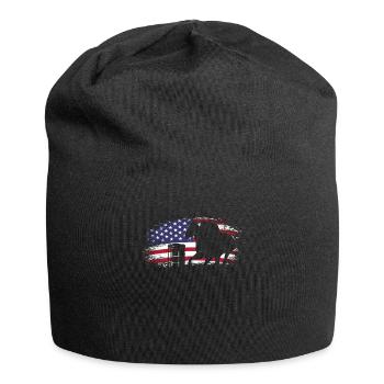 Lustige Pferderennen Pferderennen Geschenkidee - Jersey-Beanie - Schwarz - Vorne