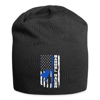 Lustige Pferderennen Pferderennen Geschenkidee - Jersey-Beanie - Schwarz - Vorne