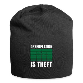 Greenflation is theft Inflation Green Energy - Jersey Beanie - black - Front