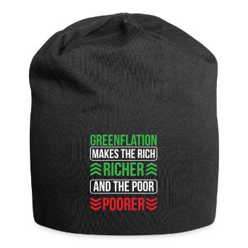 La greenflation rend les riches riches plus riches et les pauvres plus pauvres - Bonnet en jersey - noir - Devant