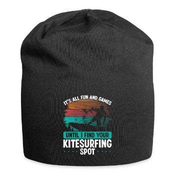 Kitesurfing Kitesurf Kite Kiteboarder Kiteboard - Bonnet en jersey - noir - Devant